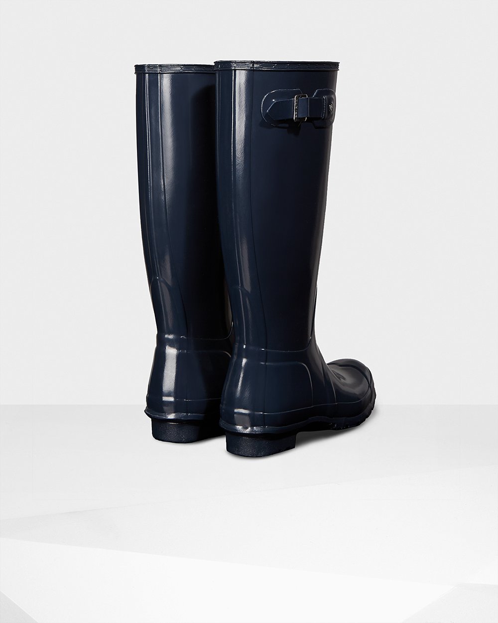 Womens Hunter Tall Rain Boots Navy - Original Gloss - 1036978-RO